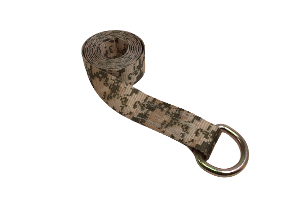 2 X 12' CAMO Car Tie Down Strap w/ Flat Snap Hooks