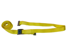 Load image into Gallery viewer, 2&quot; x 12&#39; Yellow Interior Van Strap Cam Buckle Assembly with E-Track Fitting
