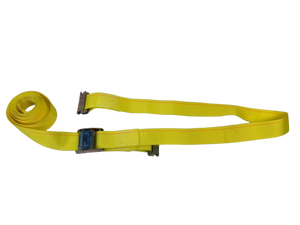 2" x 12' Yellow Interior Van Strap Cam Buckle Assembly with E-Track Fitting