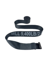 Load image into Gallery viewer, 4&quot; x 30&#39; Black Winch Strap with Flat Hook
