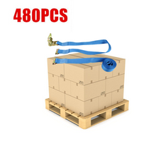 Load image into Gallery viewer, (480pcs Pallet Sale) 2&quot; x 20&#39; Blue Interior Van Strap Ratchet Assembly with E-Track Fitting
