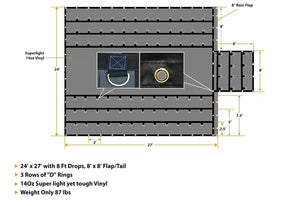 24' x 27' Tarp With 8' Drop