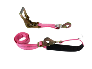 2" x 10' Diamond Weave Twisted Snap Hook Combo Axle Strap (2 Pack)