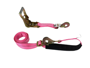 2" x 10' Diamond Weave Twisted Snap Hook Combo Axle Strap