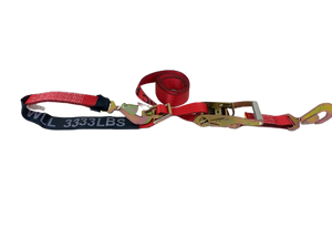 2" x 10' Red Tecnic Twisted Snap Hook Combo Axle Strap (2 PACK)