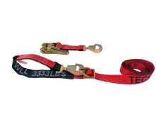 Load image into Gallery viewer, 2&quot; x 10&#39; Red Tecnic Twisted Snap Hook Combo Axle Strap (4 PACK)
