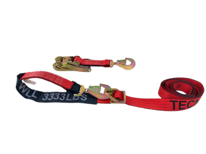 2" x 10' Red Tecnic Twisted Snap Hook Combo Axle Strap (4 PACK)