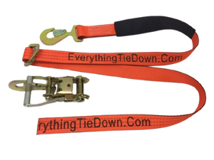 2" x 8' Ratchet Axle Strap Assembly with Flat Snap Hook | Pack of 4