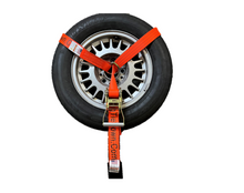Load image into Gallery viewer, 2&quot; x 8&#39; Orange Tecnic Lasso Strap w/ Flat Hook Ratchets (Single)
