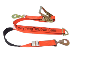 Combo Axle Strap w/  Ratchet & Flat Snap Hook Short End | Pack of 4