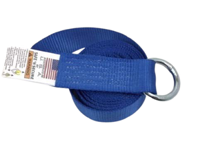 2" x 8' Steel O-Ring Blue Lasso Straps | Pack of 4