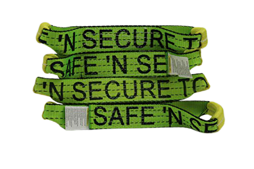 Hi-VIZ TECNIC Webbing Dog Bones for Rollback/Flatbed Wrecker Straps | Pack of 4