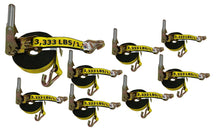 Load image into Gallery viewer, 8-Pack Professional Grade BIG YELLOW 2&quot; x 30&#39; Ratchet Strap with Wire Hooks - 3333lb WLL
