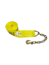 Load image into Gallery viewer, 4&quot; x 30&#39; Winch Strap with Chain End
