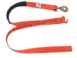 Axle Straps Combo W/ Ratchet and Flat Hook Short End