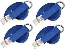 Load image into Gallery viewer, 2&quot; x 8&#39; Steel O-Ring Blue Lasso Straps | Pack of 4
