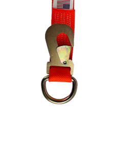2" x 8' Diamond Weave Wheel Lift Strap w/ Flat Snap Hook, D-Ring & Cordura Sleeve (SINGLE)