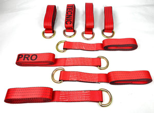 2" x 100" Red Tecnic Webbing Lasso Strap With D Ring | Pack of 8