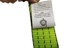 Load image into Gallery viewer, 2&quot; x 10&#39; Hi-VIZ Green Tecnic Webbing Lasso Straps w/Snap Hook Ratchets | Pack of 4
