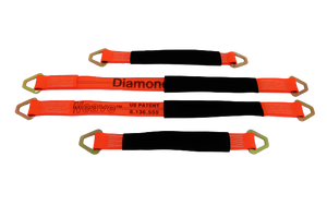 16 Piece Car Tie Down Kit Rollback / Flatbed Car Tie-Down Diamond Weave