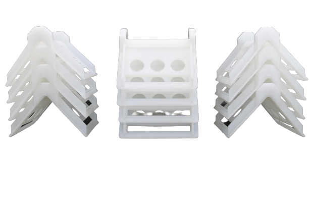 White plastic store corner protectors