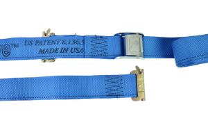 2" x 20' Blue Interior Van Strap Cam Buckle Assembly with E-Track Fitting | Pack of 12