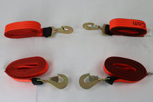Load image into Gallery viewer, 8 Point Kit Orange flatbed/rollback 14&#39; car tie-down w/twisted snap hook
