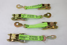 Load image into Gallery viewer, 2&quot; Ratchet with Hi Viz Diamond Weave Webbing and Twisted Snap Hook | Pack of 4
