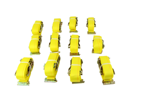 2" x 12' Yellow Interior Van Strap Ratchet Assembly | Pack of 12 | E-Track Fitting