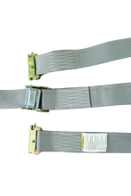 Load image into Gallery viewer, 2&quot; x 16&#39; Grey Interior Van Strap Cam Buckle Assembly with E-Track Fitting
