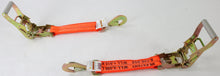 Load image into Gallery viewer, 2&quot; Ratchet with Orange Diamond Weave Webbing and Twisted Snap Hook | Pack of 2
