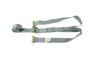 2" x 16' Grey Interior Van Strap Cam Buckle Assembly with E-Track Fitting