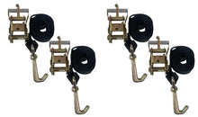 Load image into Gallery viewer, 2&quot; x 10&#39; Diamond Weave Strap with Mini J Hooks and Finger Hook Ratchet (4 Pack)

