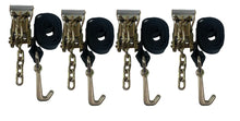 Load image into Gallery viewer, 2&quot; x 10&#39; Diamond Weave Strap with Mini J Hooks and Chain Tail Ratchet (4 Pack)
