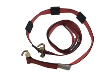 Load image into Gallery viewer, 14FT Red Tecnic Wheel Strap with Rubber Tread Grabs (Swivel J)
