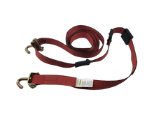 Load image into Gallery viewer, 14FT Red Tecnic Wheel Strap with Rubber Tread Grabs (Swivel J)
