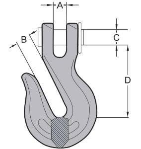 3/8" Grade 70 Clevis Grab Hook