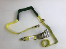 Load image into Gallery viewer, 2&quot; x 11&#39; Yellow Ratchet 3 Point Wheel Strap with Low Pro Sleeve (Wire Hook)
